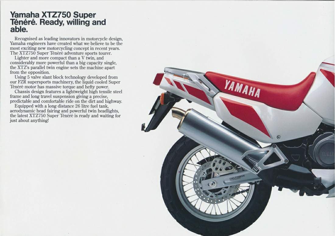 Yamaha xtz 750 store super tenere 1989